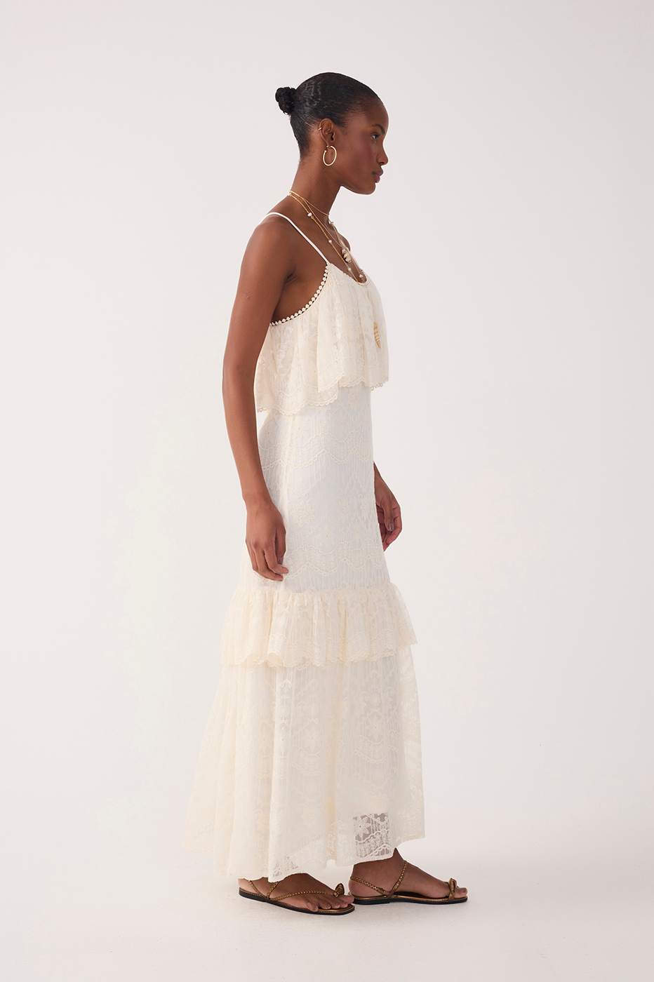 Off-White Ruffled Lace Maxi Dress_3
