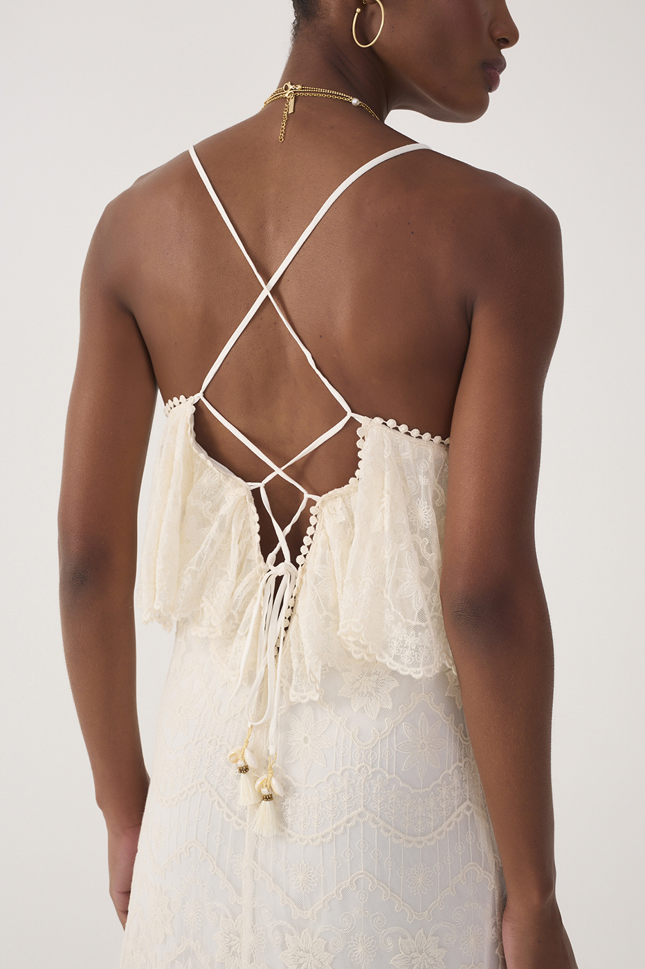 Off-White Ruffled Lace Maxi Dress_6