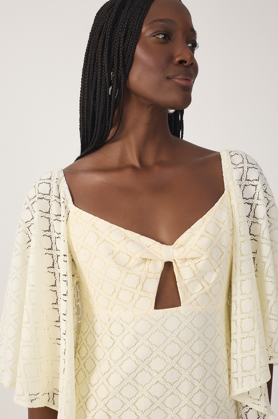 Off-White Cut-Out Lace Midi Dress_6