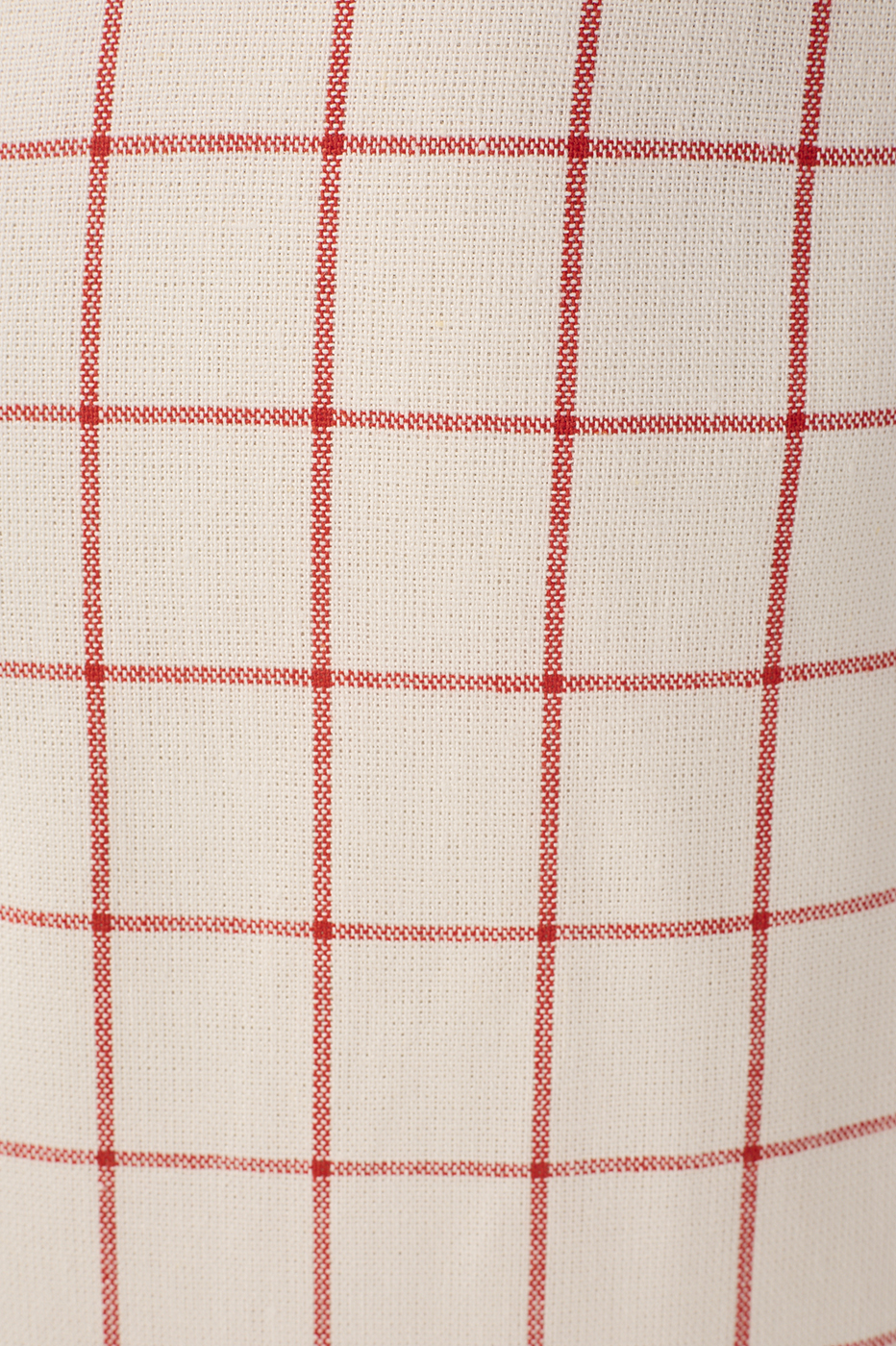 Off-White Plaid Linen Midi Dress_7