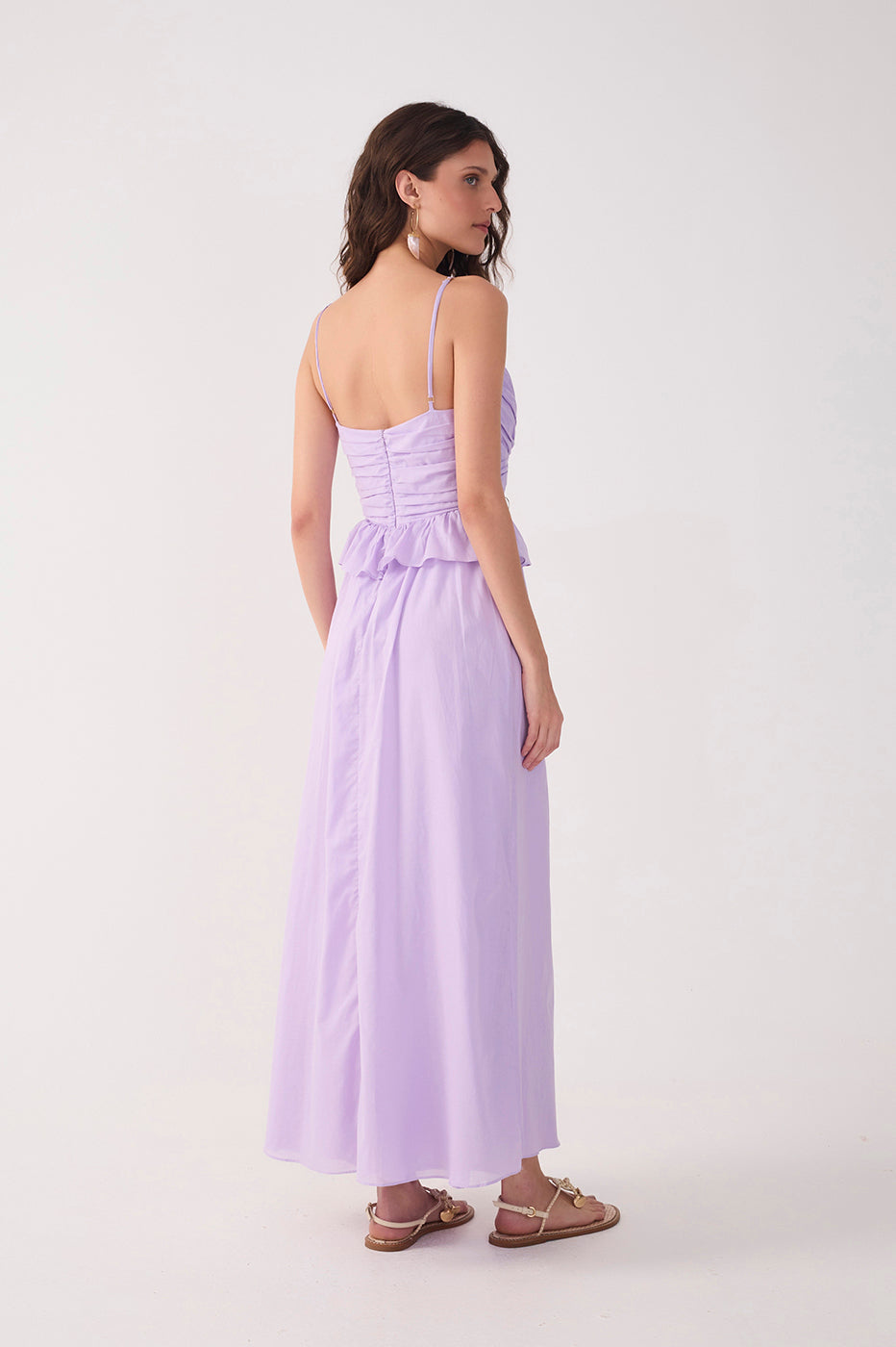 Lilac Ruffled Waist Maxi Dress_6