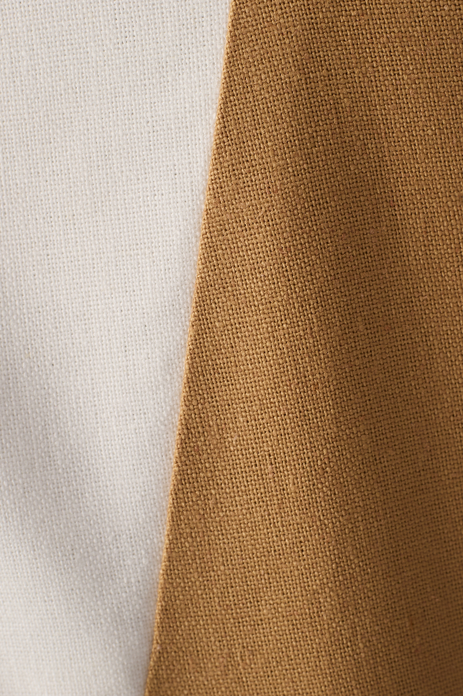 Beige Cut-Out Side Slit Linen Midi Dress_7