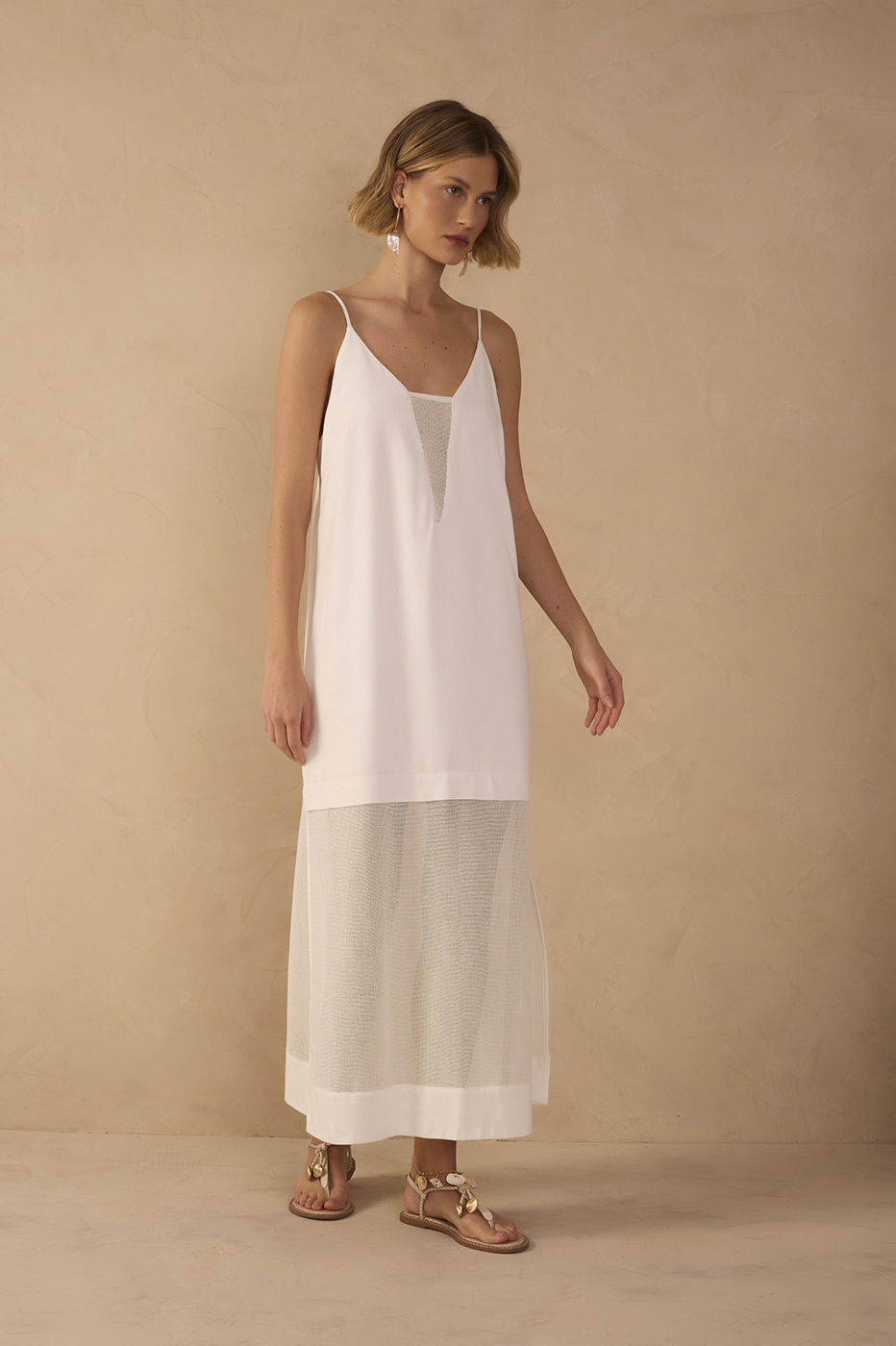 Cut-Out Canvas Linen Dress_1