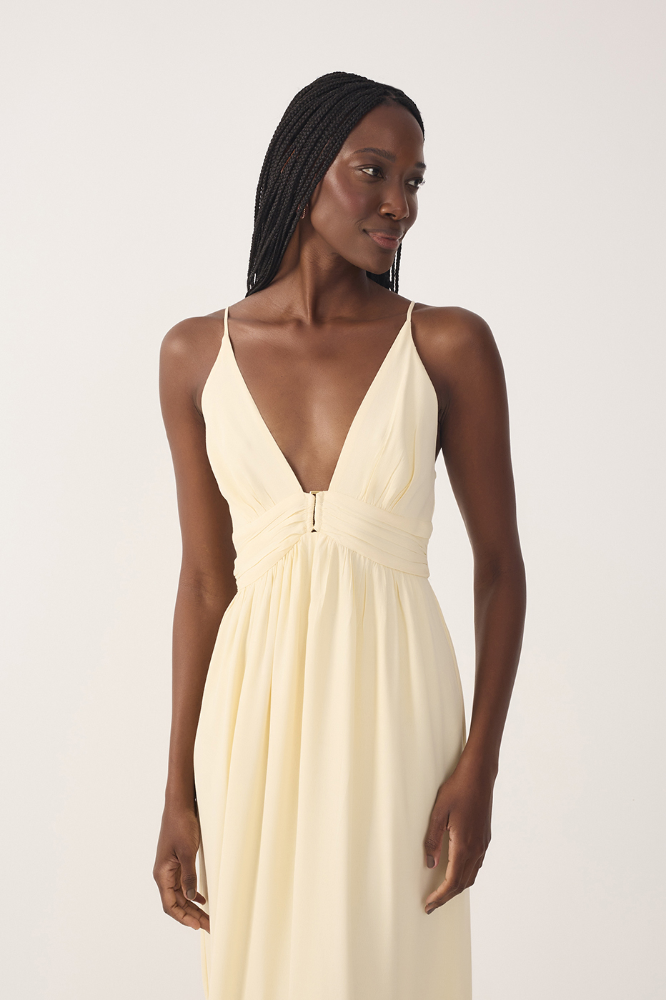 Crepe Metal Cutout Dress_4