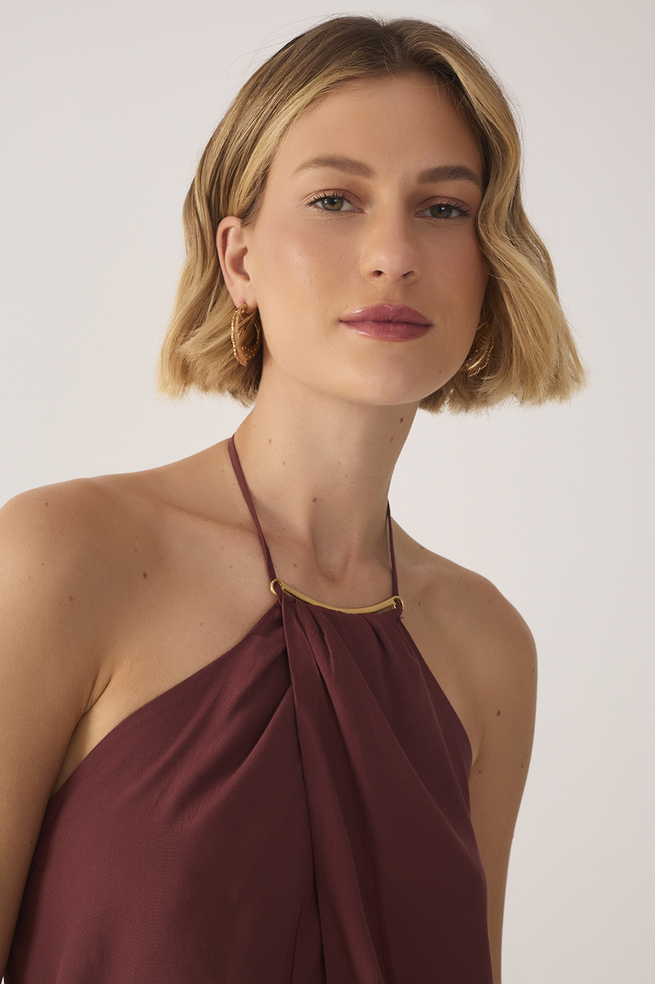 Short Crepe Wrap Dress