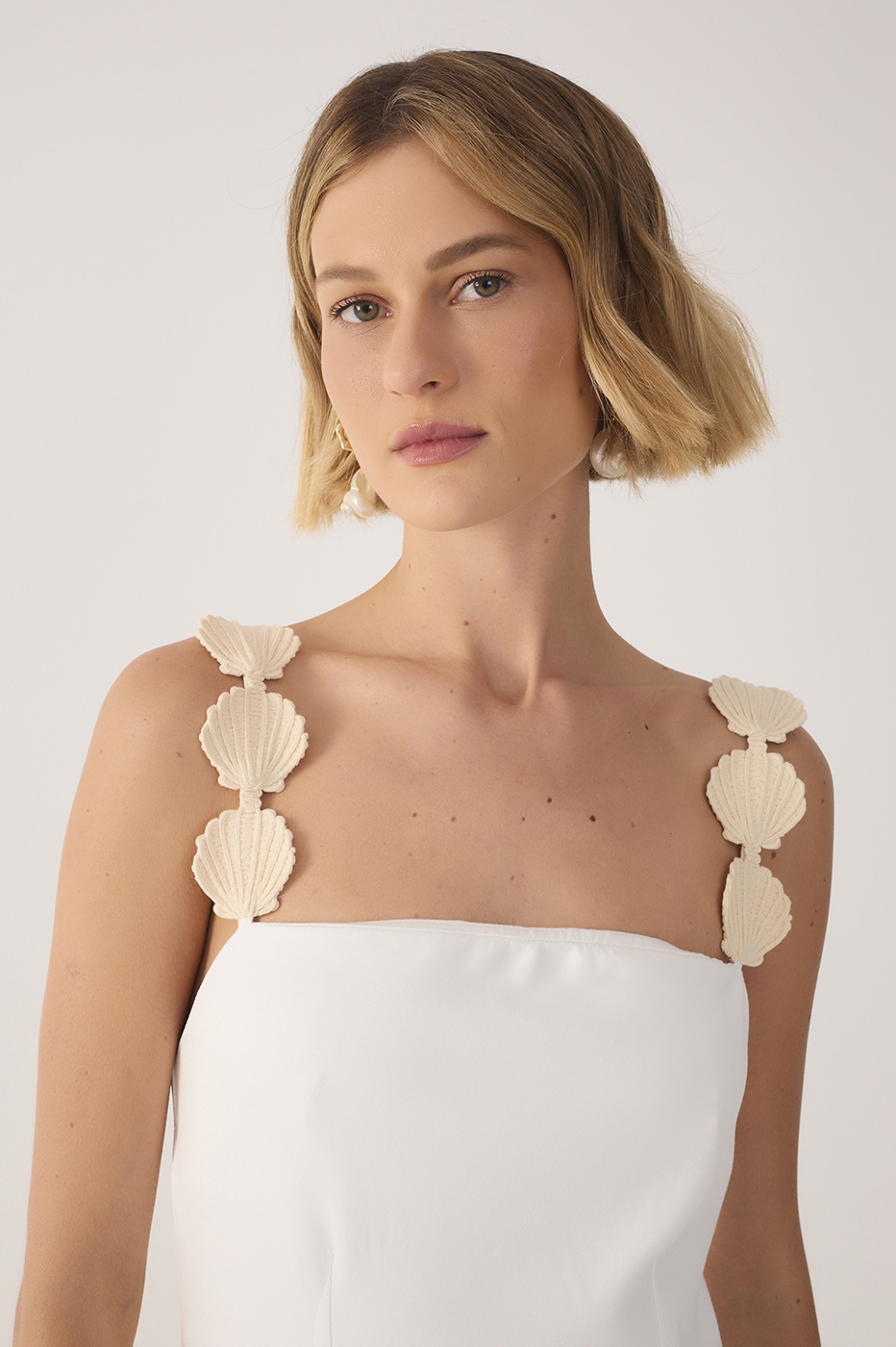 Embroidered Strap Dress