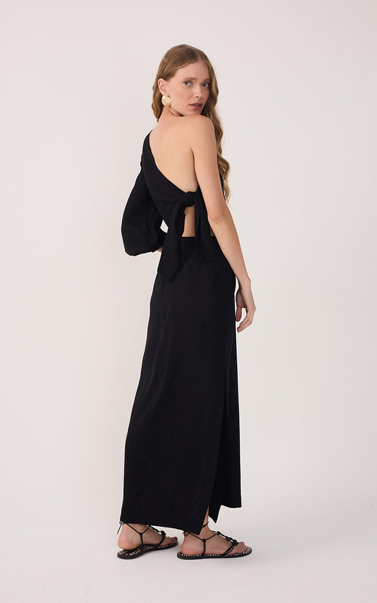 Linen One Shoulder Tie Dress_5