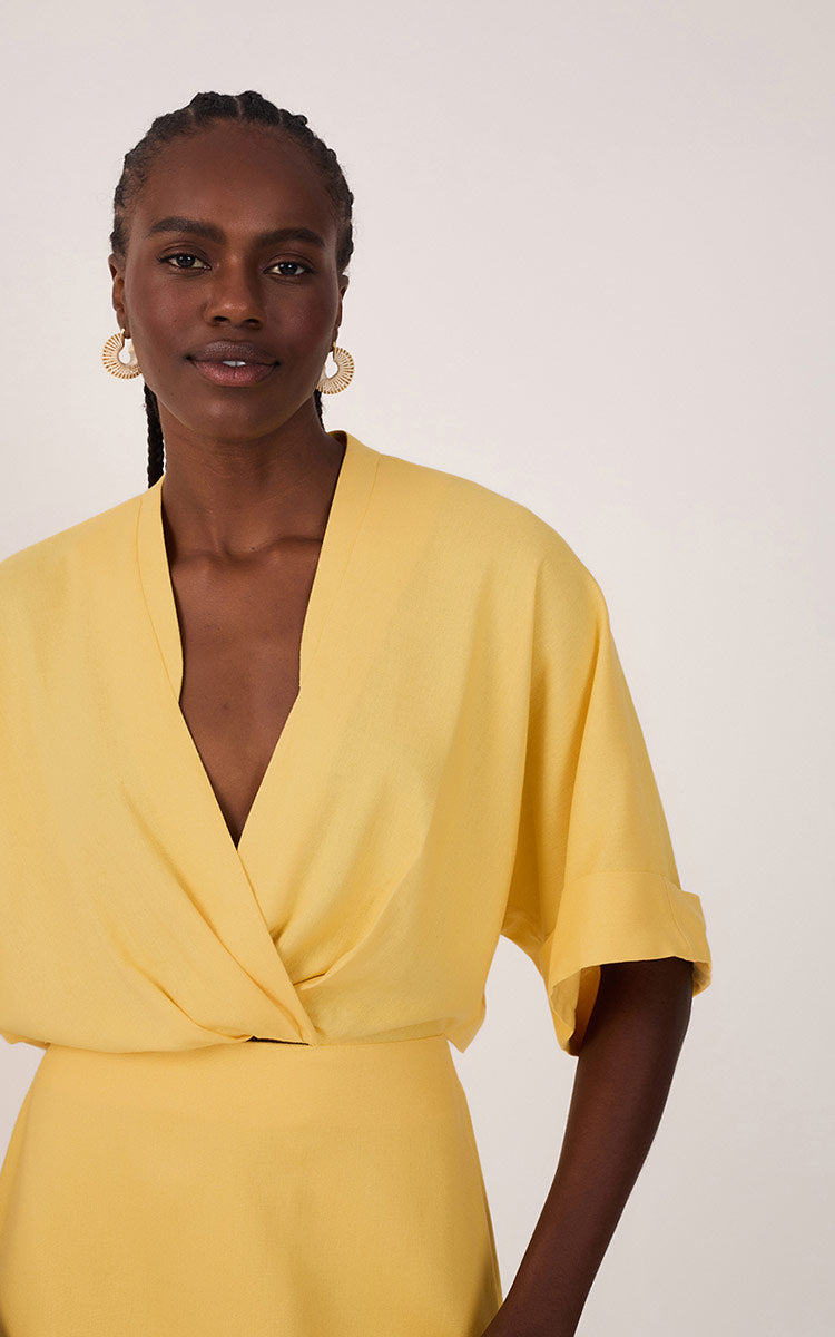 Short Linen Sleeve Dress_4