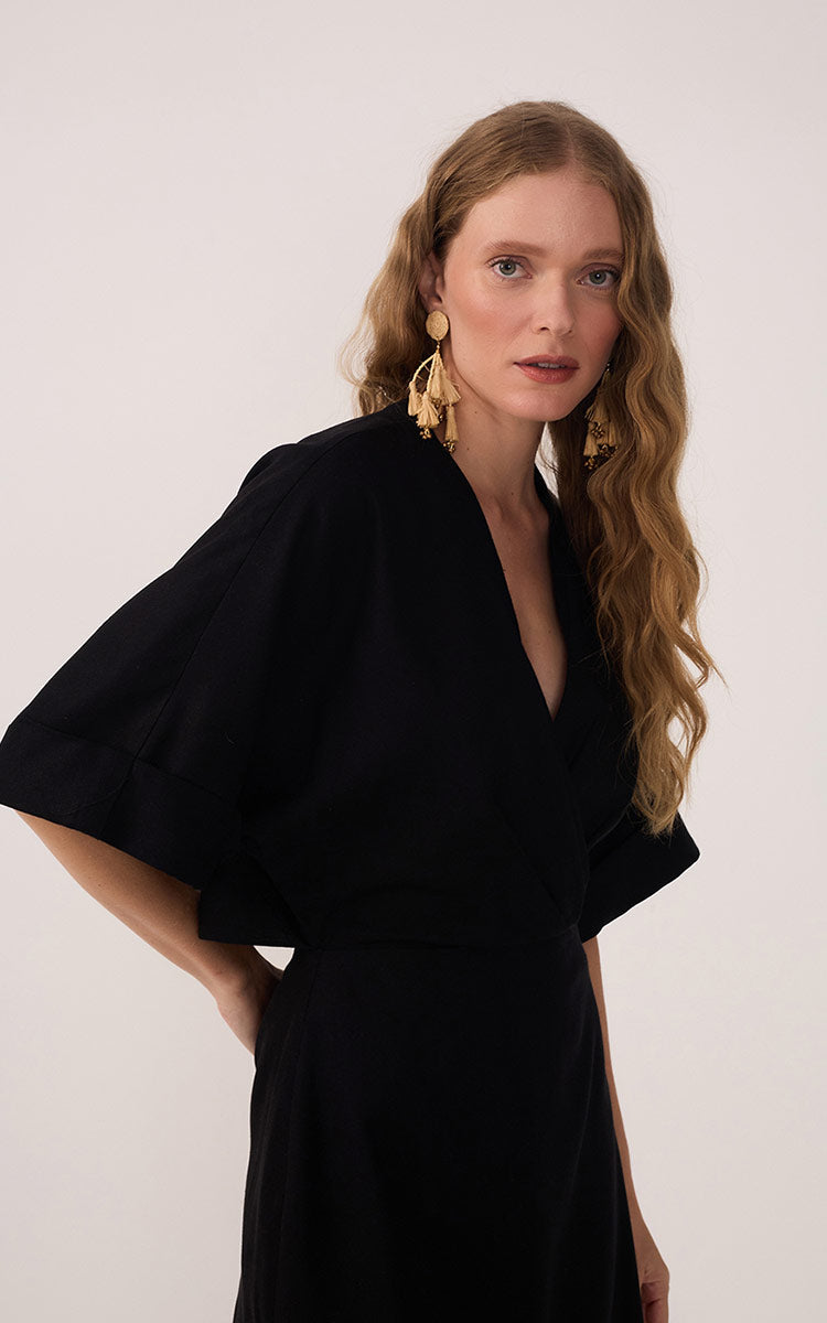 Short Linen Sleeve Dress_4