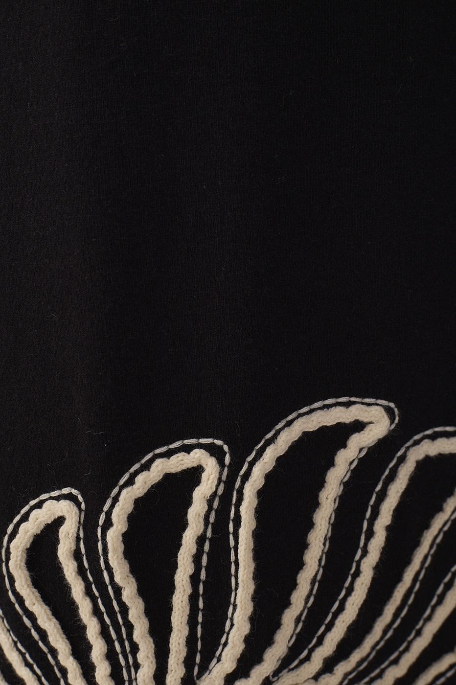 Black Embroidered Side Slit Maxi Dress_8