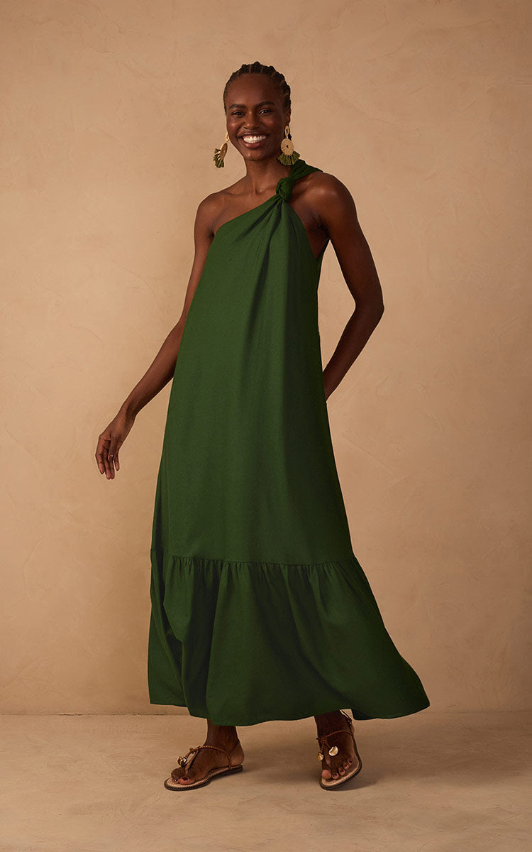 Cropped Linen One Shoulder Dress_1