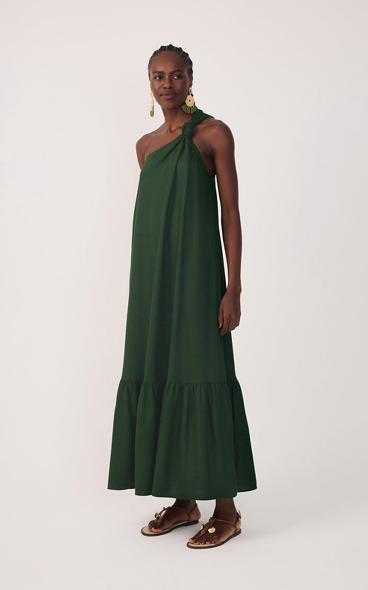 Cropped Linen One Shoulder Dress_2