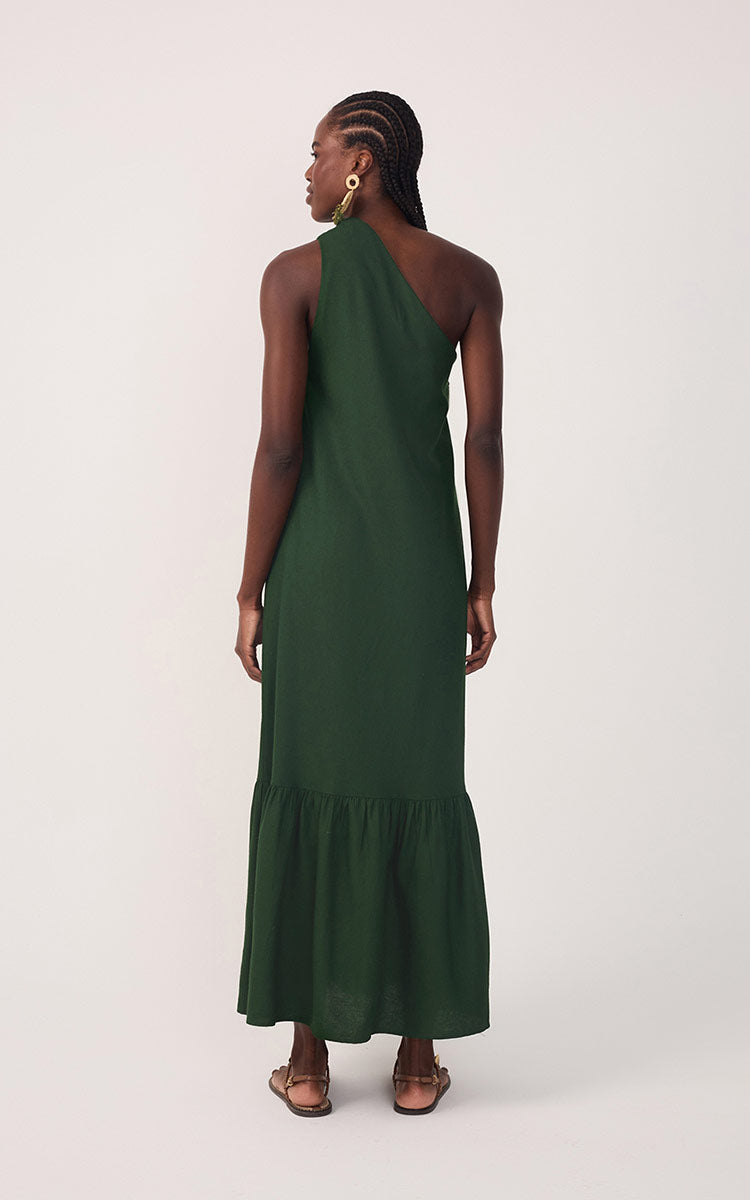 Cropped Linen One Shoulder Dress_5