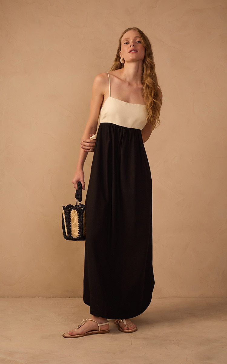 Linen Cropped Frayed Dress_1