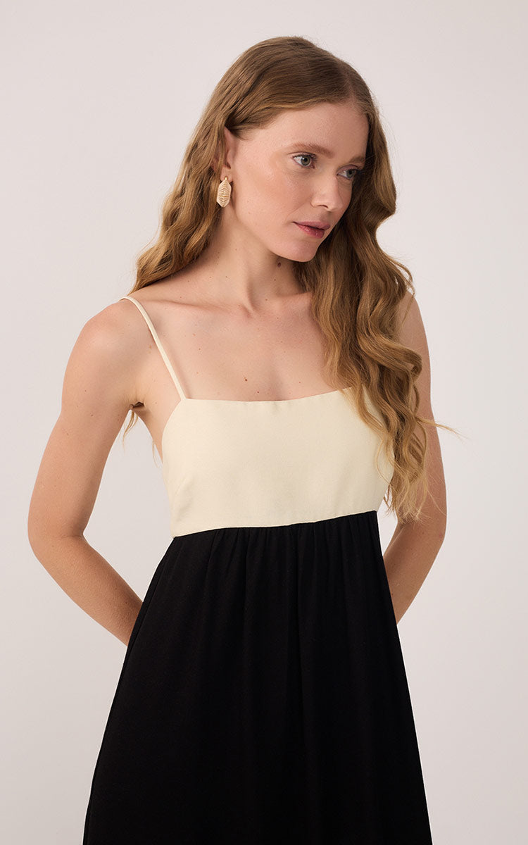 Linen Cropped Frayed Dress_4