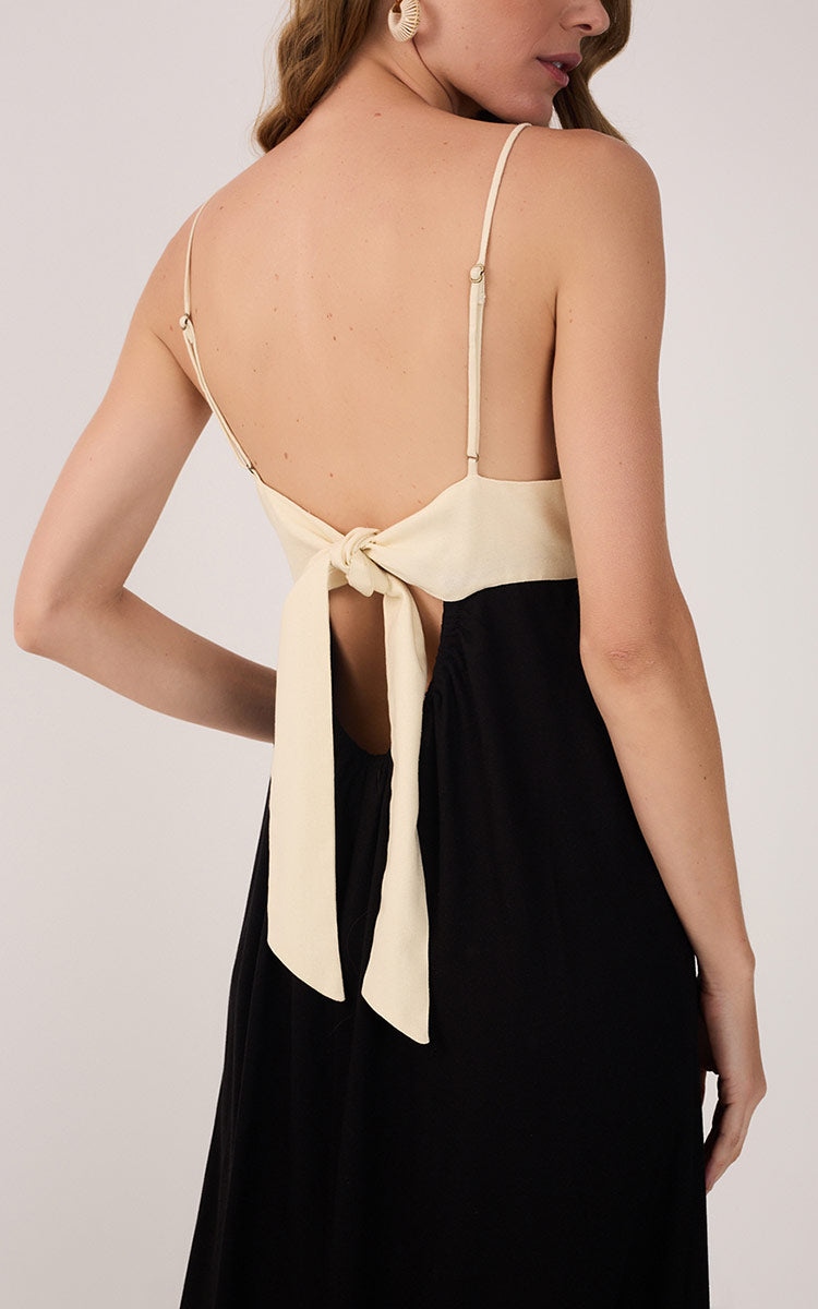 Linen Cropped Frayed Dress_5