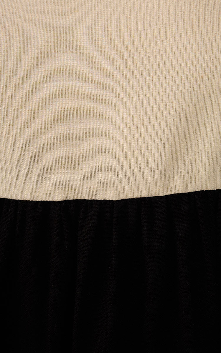 Linen Cropped Frayed Dress_7