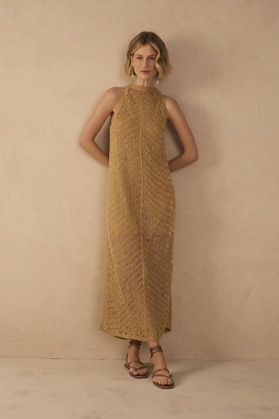 Lurex Resort Knit Dress