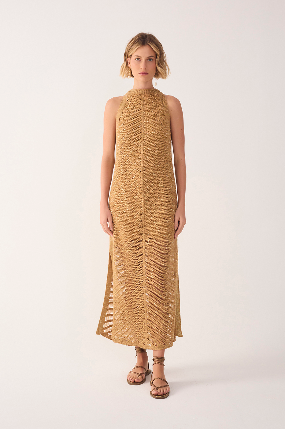 Lurex Resort Knit Dress
