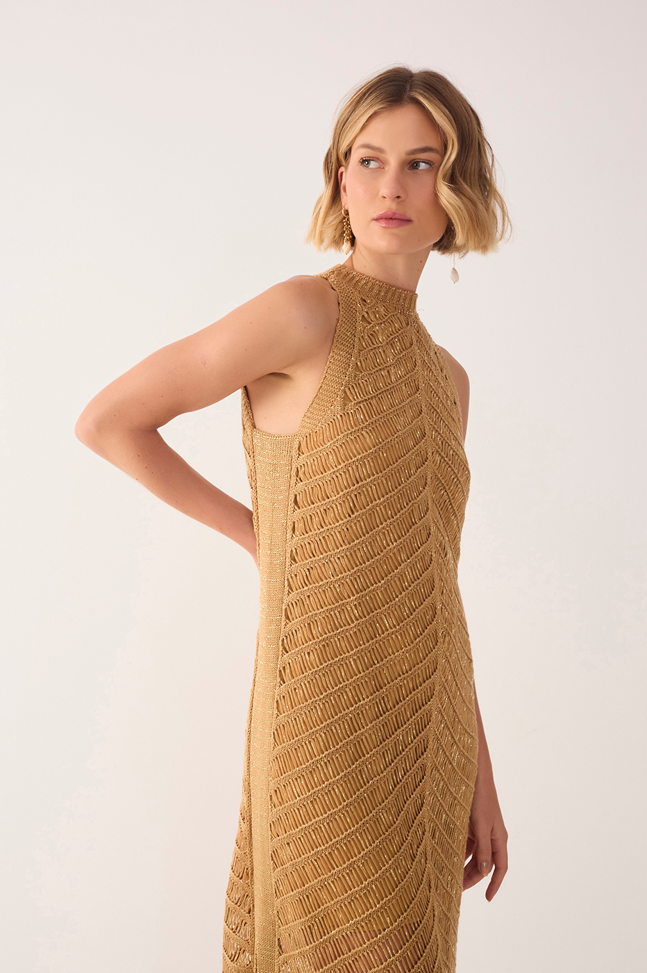 Lurex Resort Knit Dress