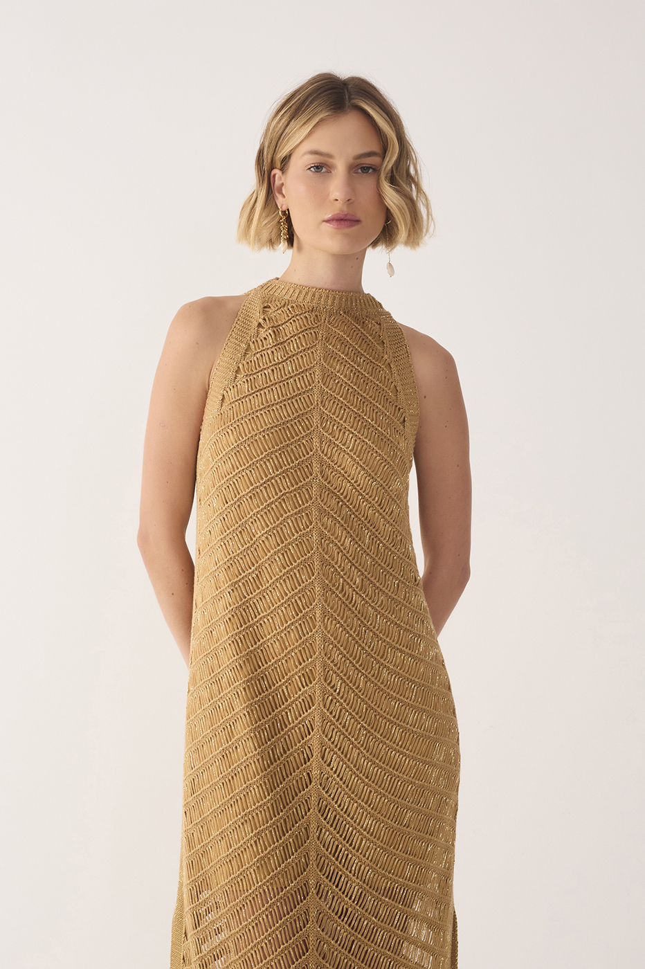 Lurex Resort Knit Dress