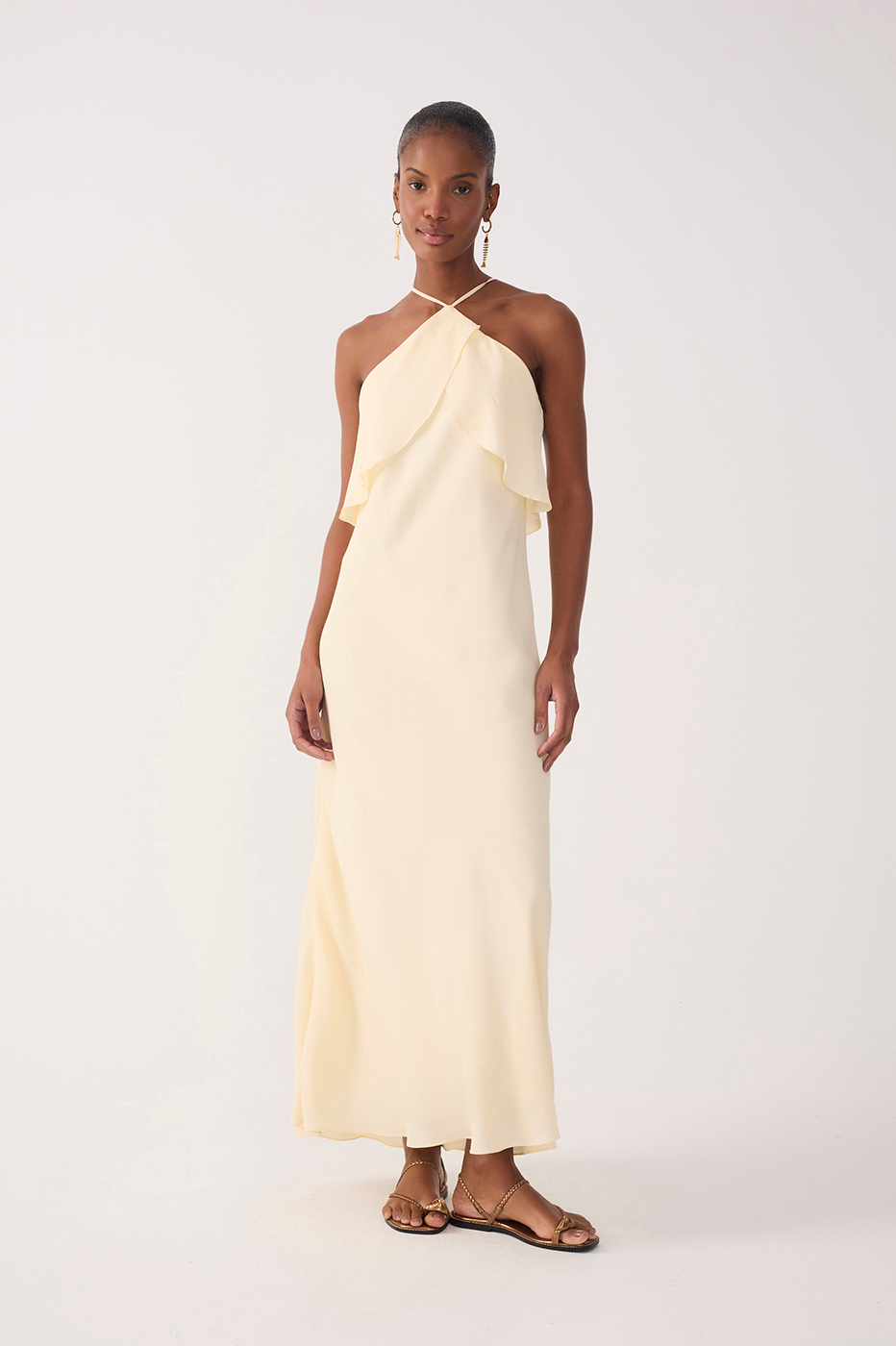 Crepe Midi Ruffled Dress_2