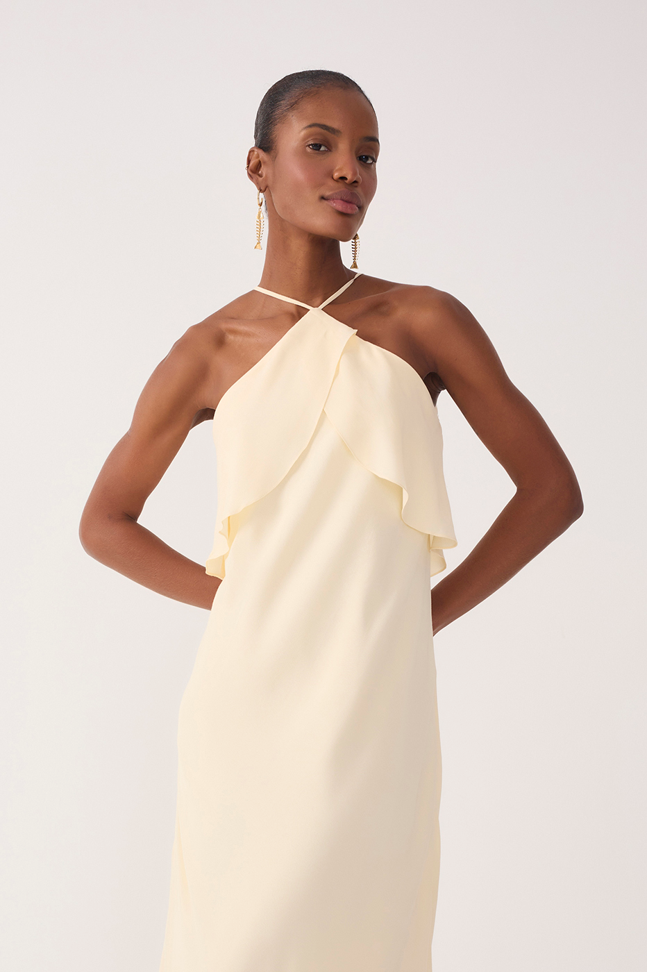 Crepe Midi Ruffled Dress_4