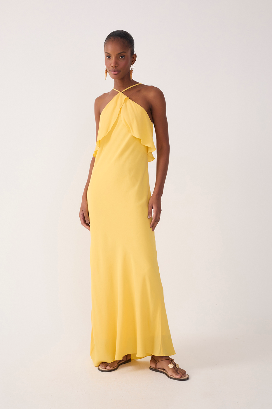 Crepe Midi Ruffled Dress_2