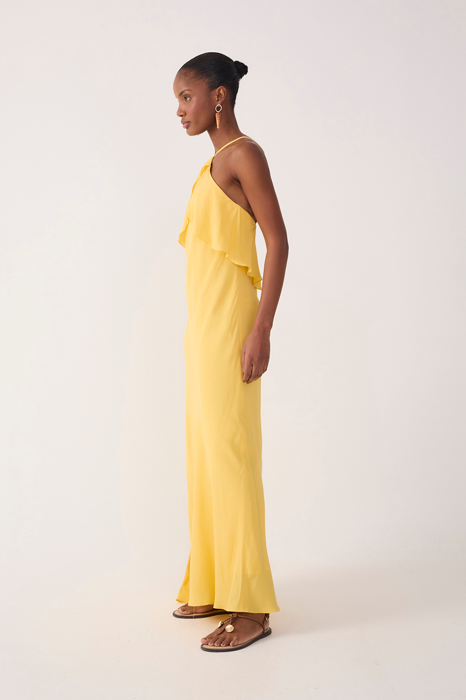 Crepe Midi Ruffled Dress_3