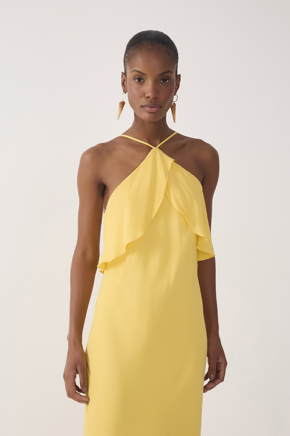 Crepe Midi Ruffled Dress_4