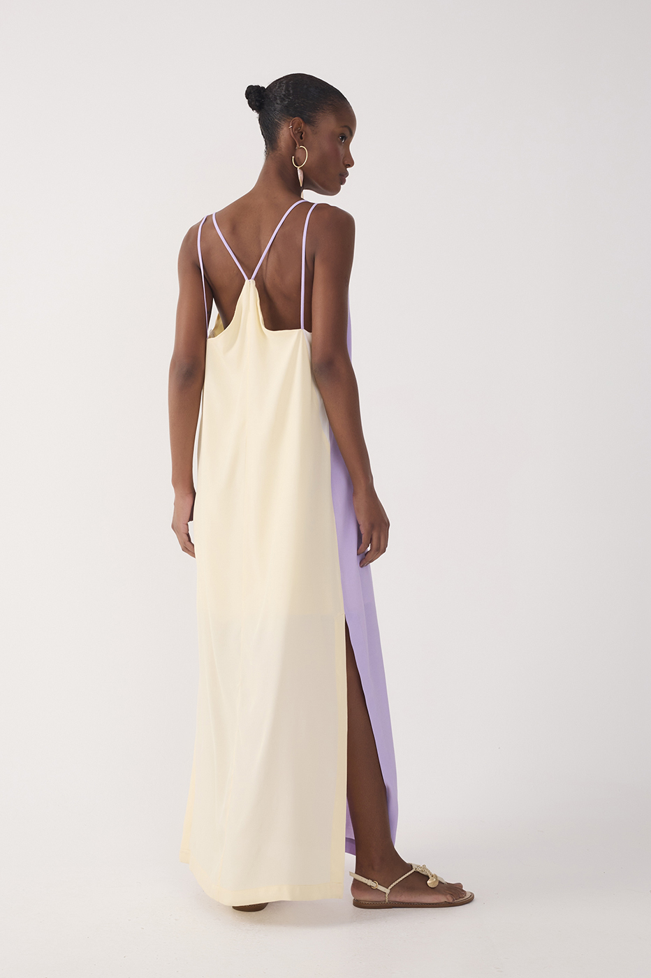 Cropped Crepe Block Cut-Out Dress_6