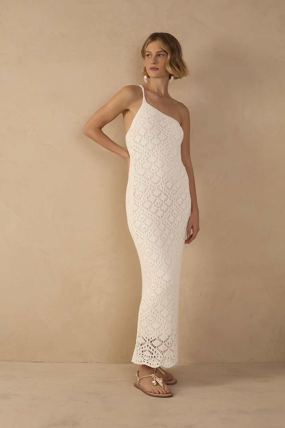 One-Shoulder Knitted Dress