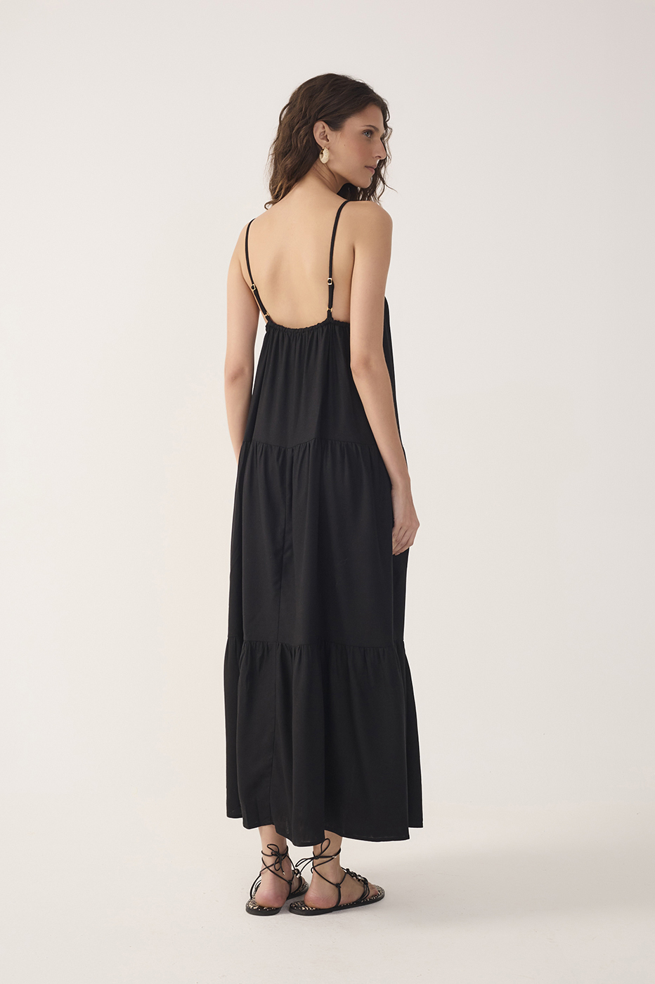 Vestido Cropped Linho Pala Bordada