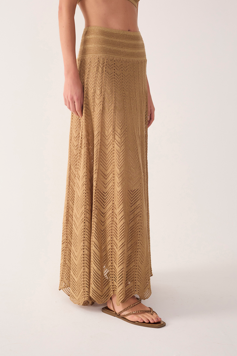 Lurex Knit Skirt Dress