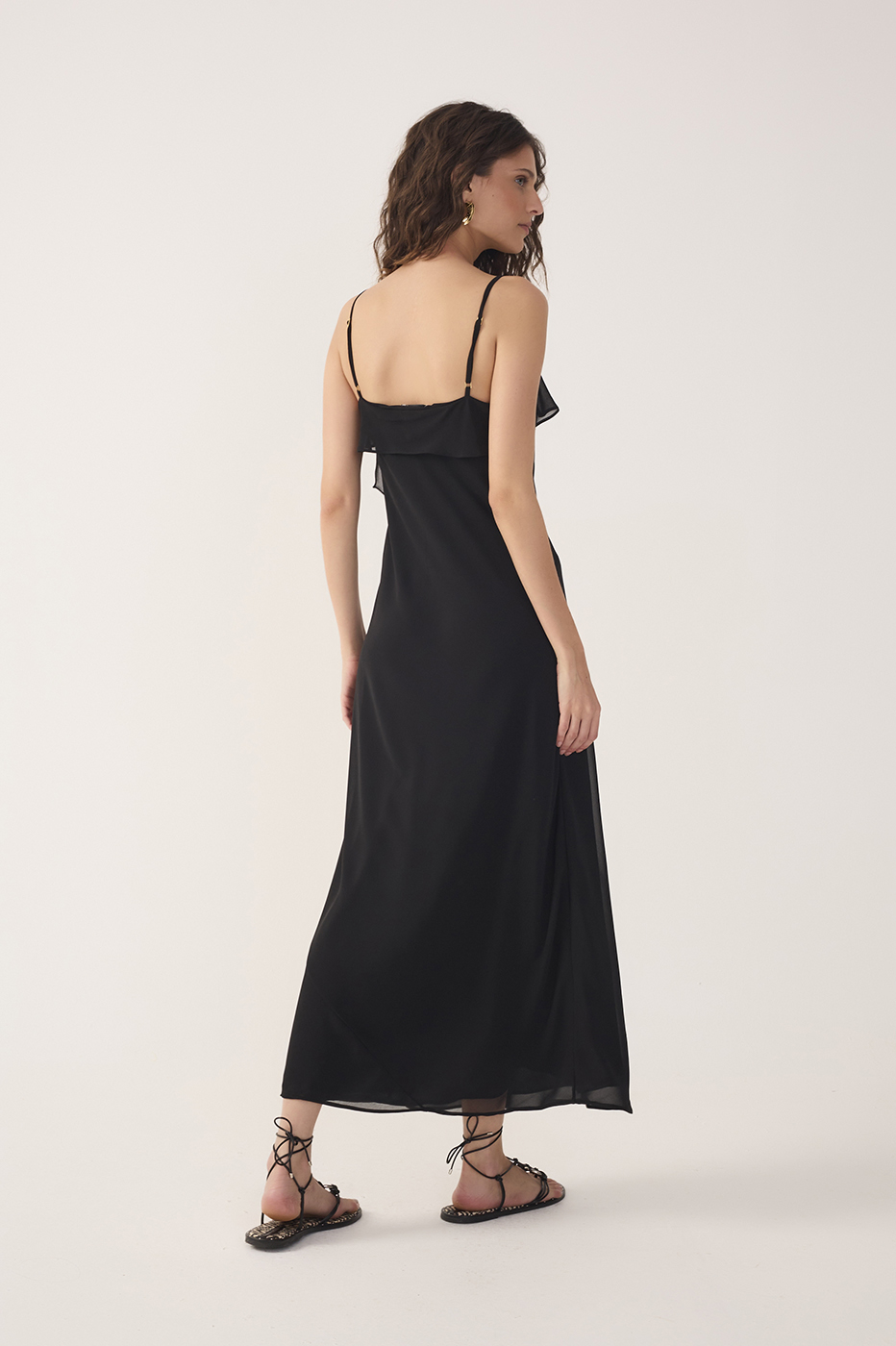 Vestido Cropped Crepe Decote Babado_6