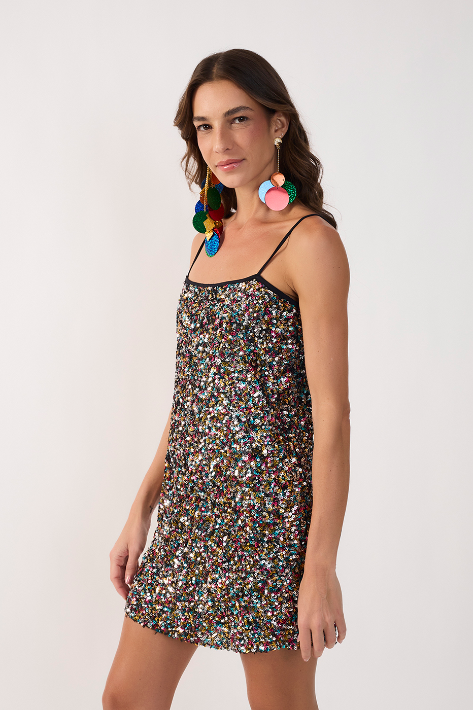 Short Sequin Color Dress_4