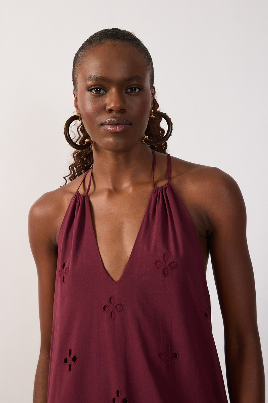 Cut-Out Neck Ties Cotton Maxi Dress_5