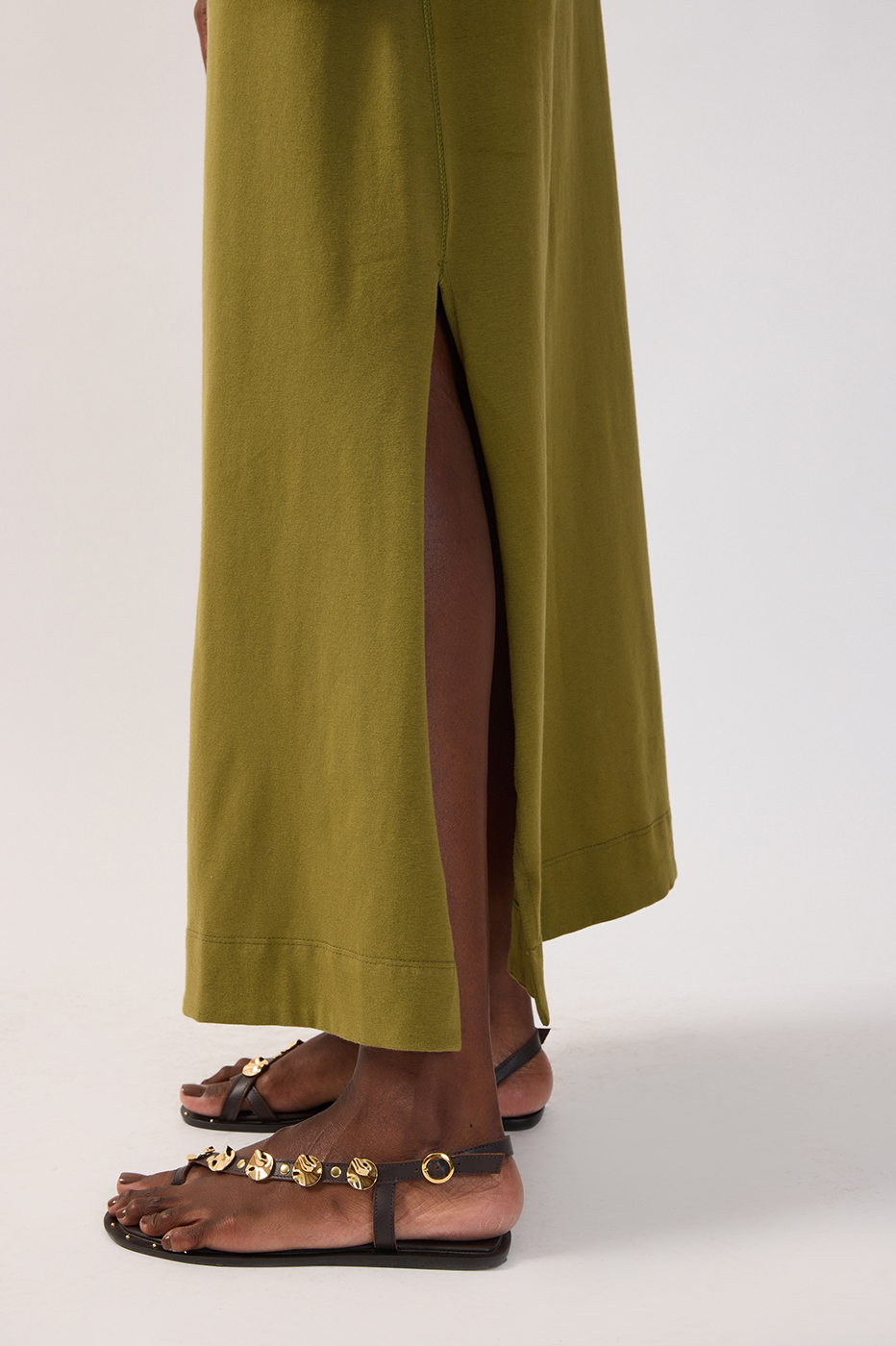 Crew Neck Ties Short Sleeve Maxi Dress_6