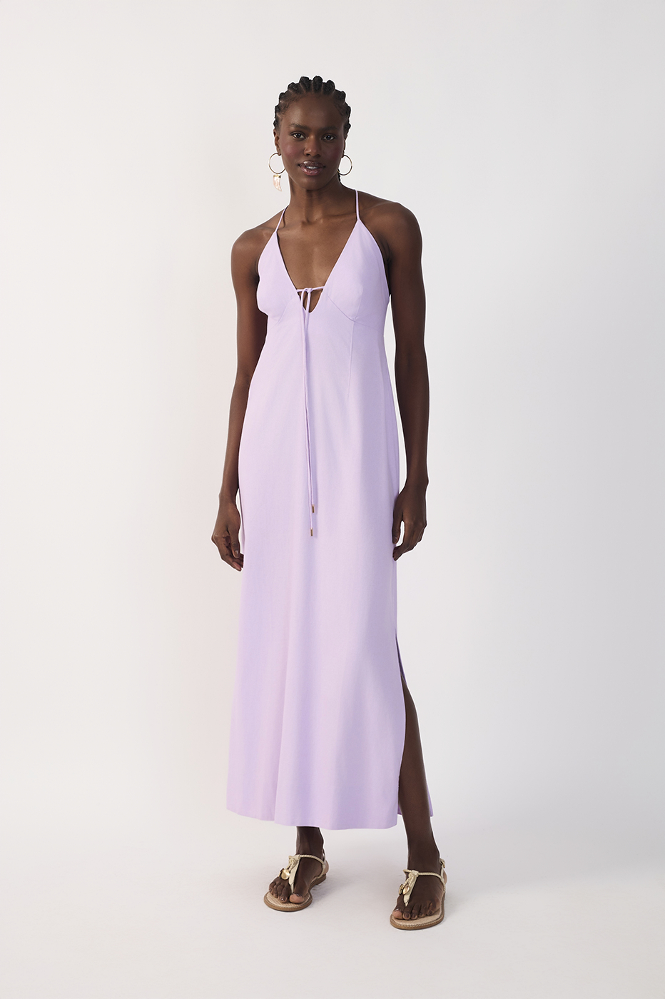 Cropped Linen Tie Dress_2