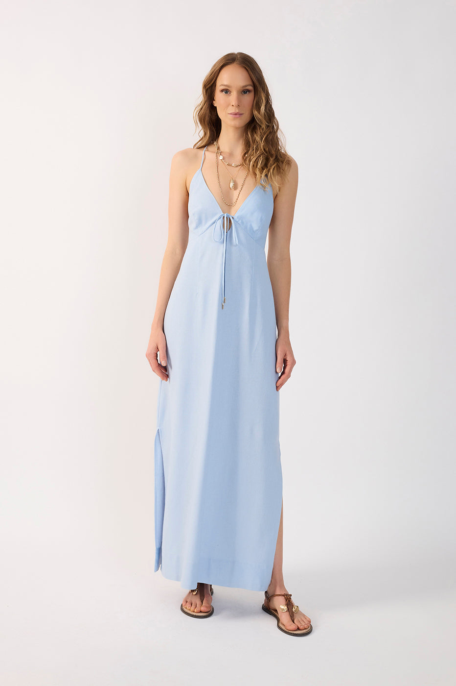 Cropped Linen Tie Dress_2