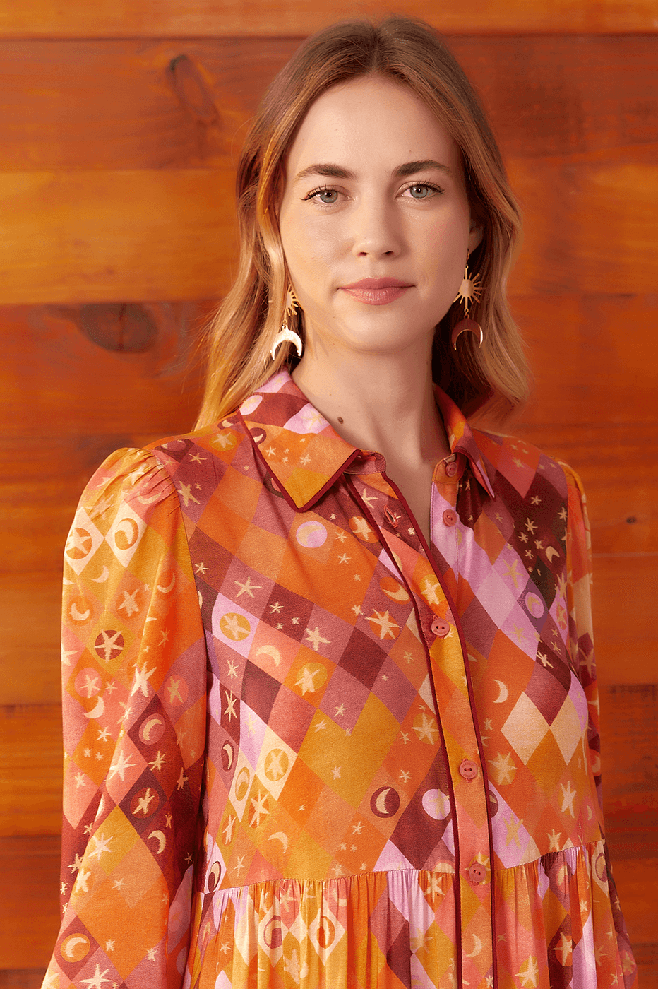 CHEMISE LUNA PRINT DRESS_2