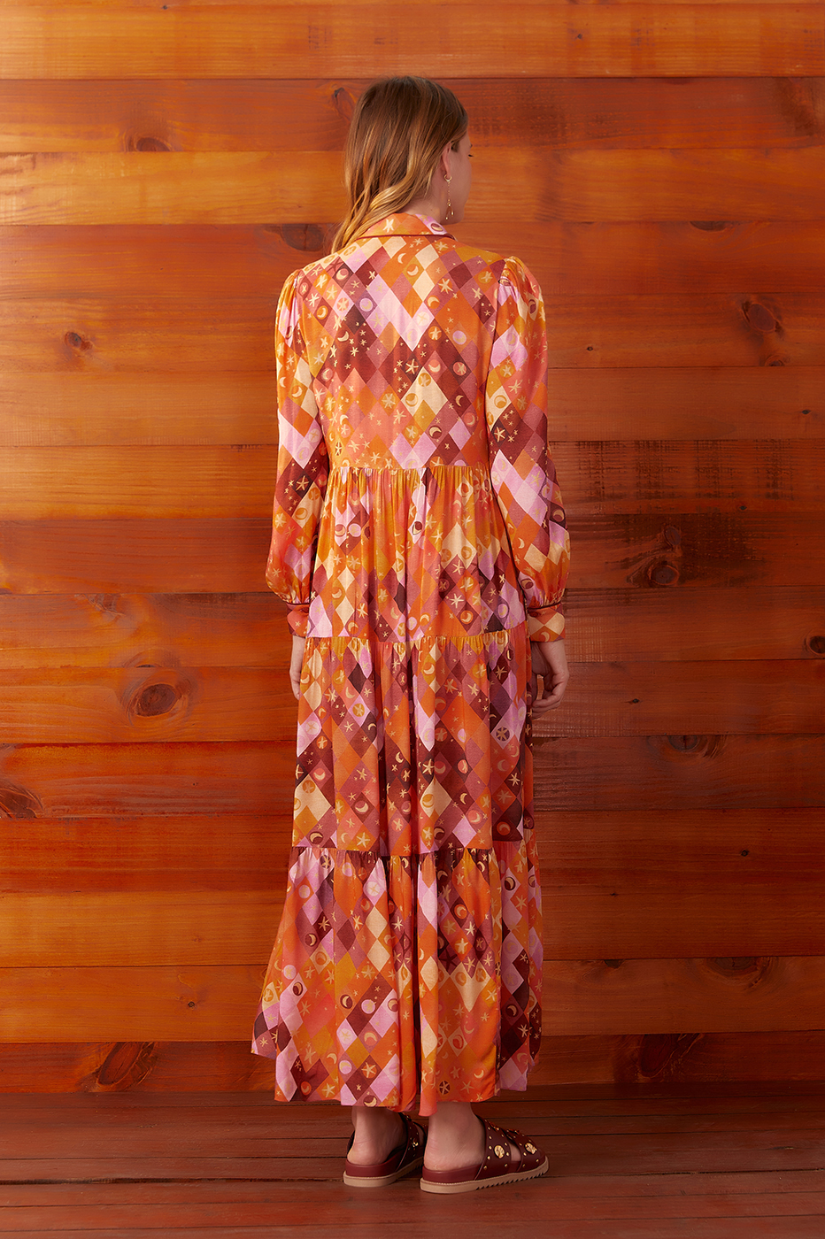 CHEMISE LUNA PRINT DRESS