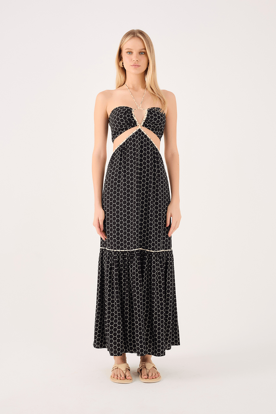 Mel Print Long Dress