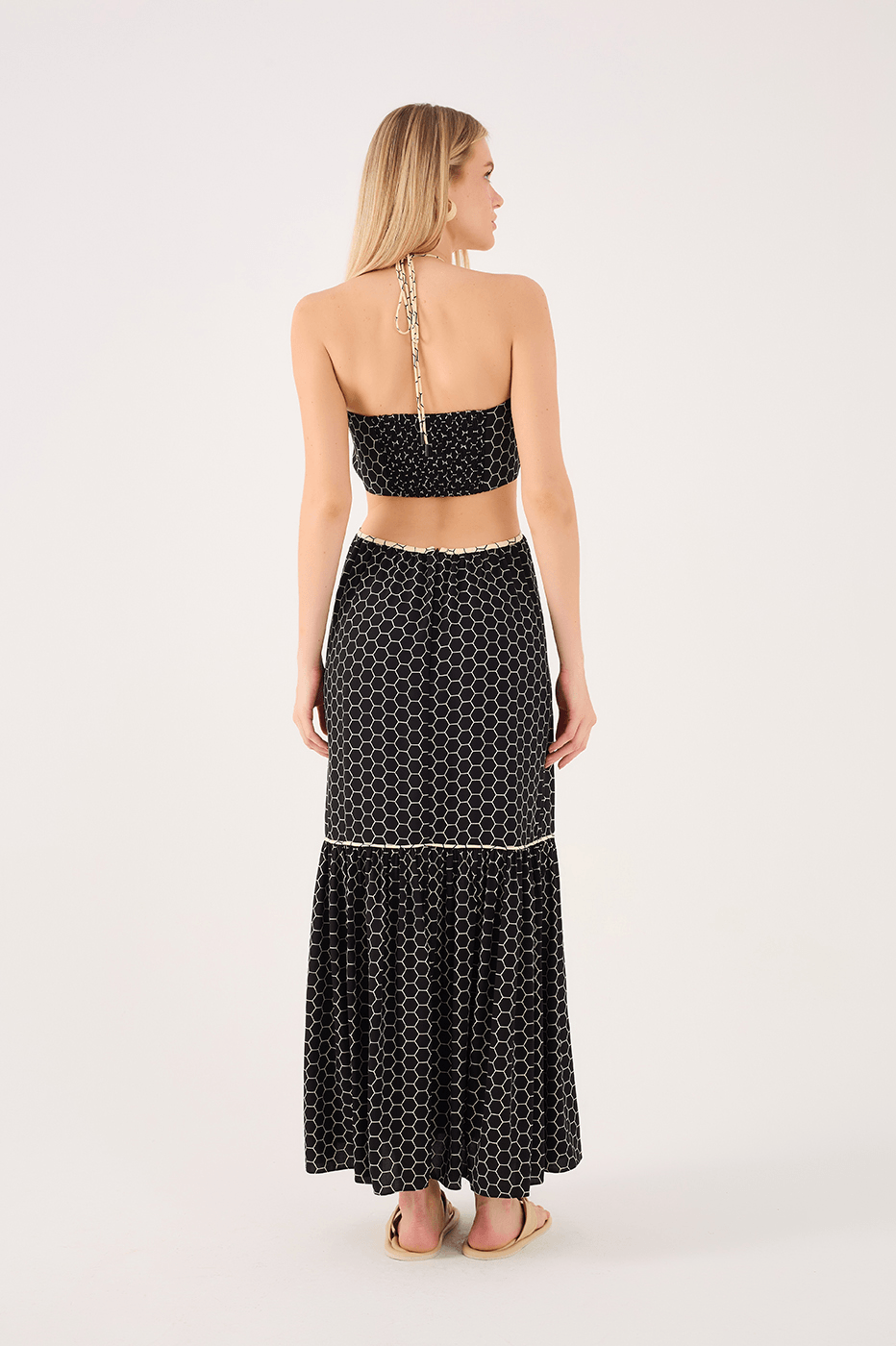Mel Print Long Dress