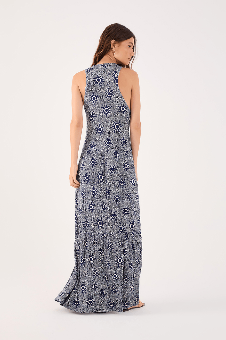 Ribbed Soleil Print Dress