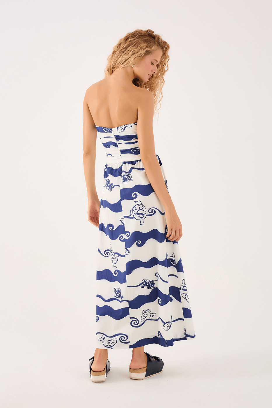 Cropped Pintado Print Dress