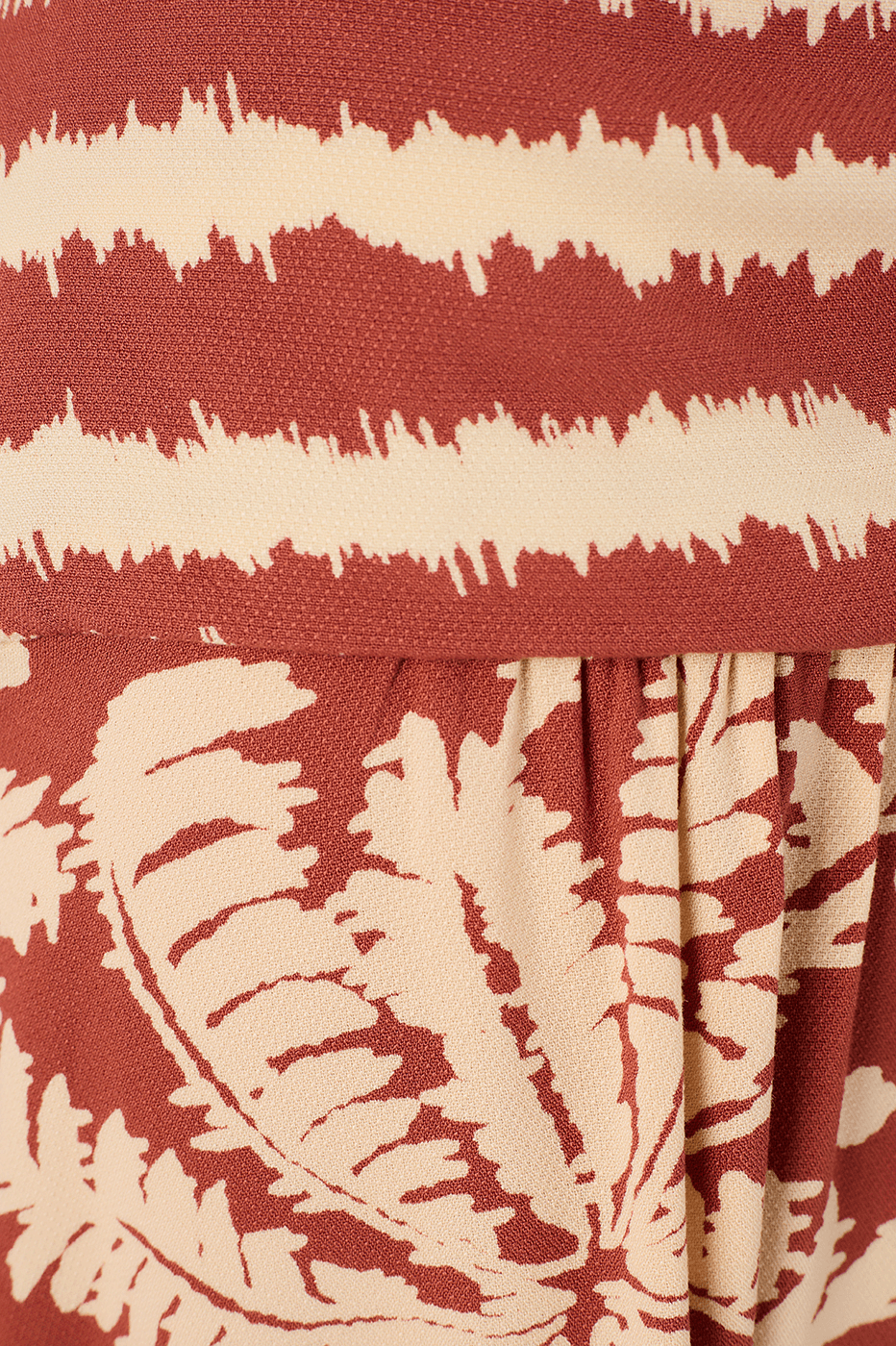 Cropped Crepe Bahia Mix Print Dress
