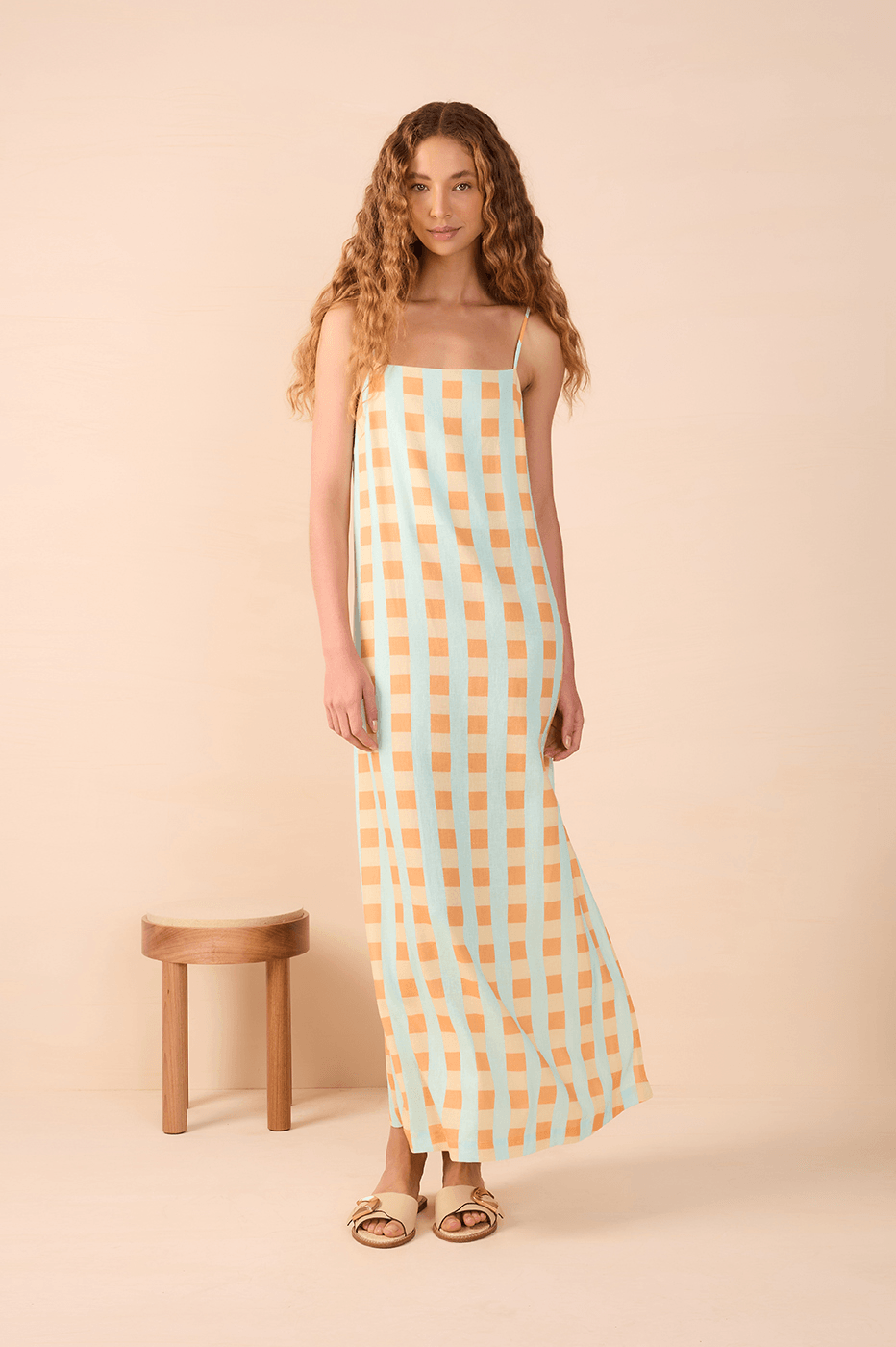 Serena Print Linen Midi Dress_1