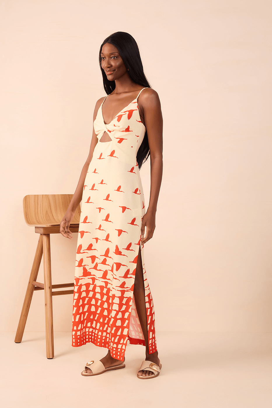 Guarás Print Linen Midi Dress_1