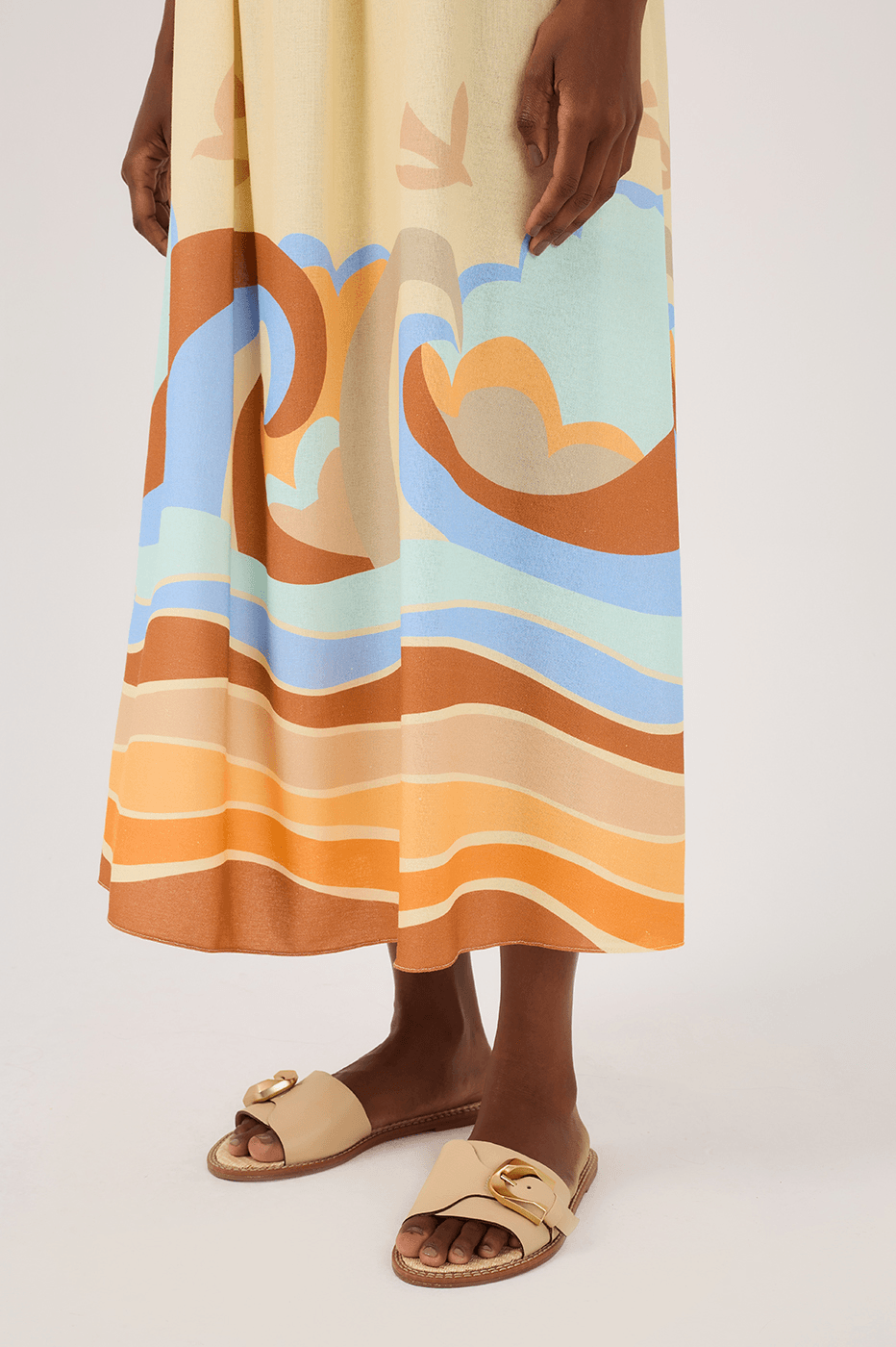 Midi Linen Sossego Print Dress_5